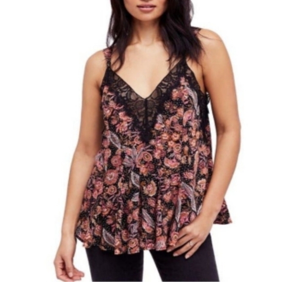 Intimately Free People Floral Cami Tank Top M - Picture 1 of 5